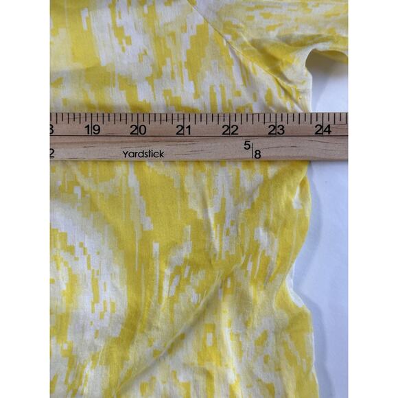 Lane Bryant Women’s Top 3/4 Sleeves Yellow Embroidered Elastic Waist Sz 18/20 - Picture 13 of 14